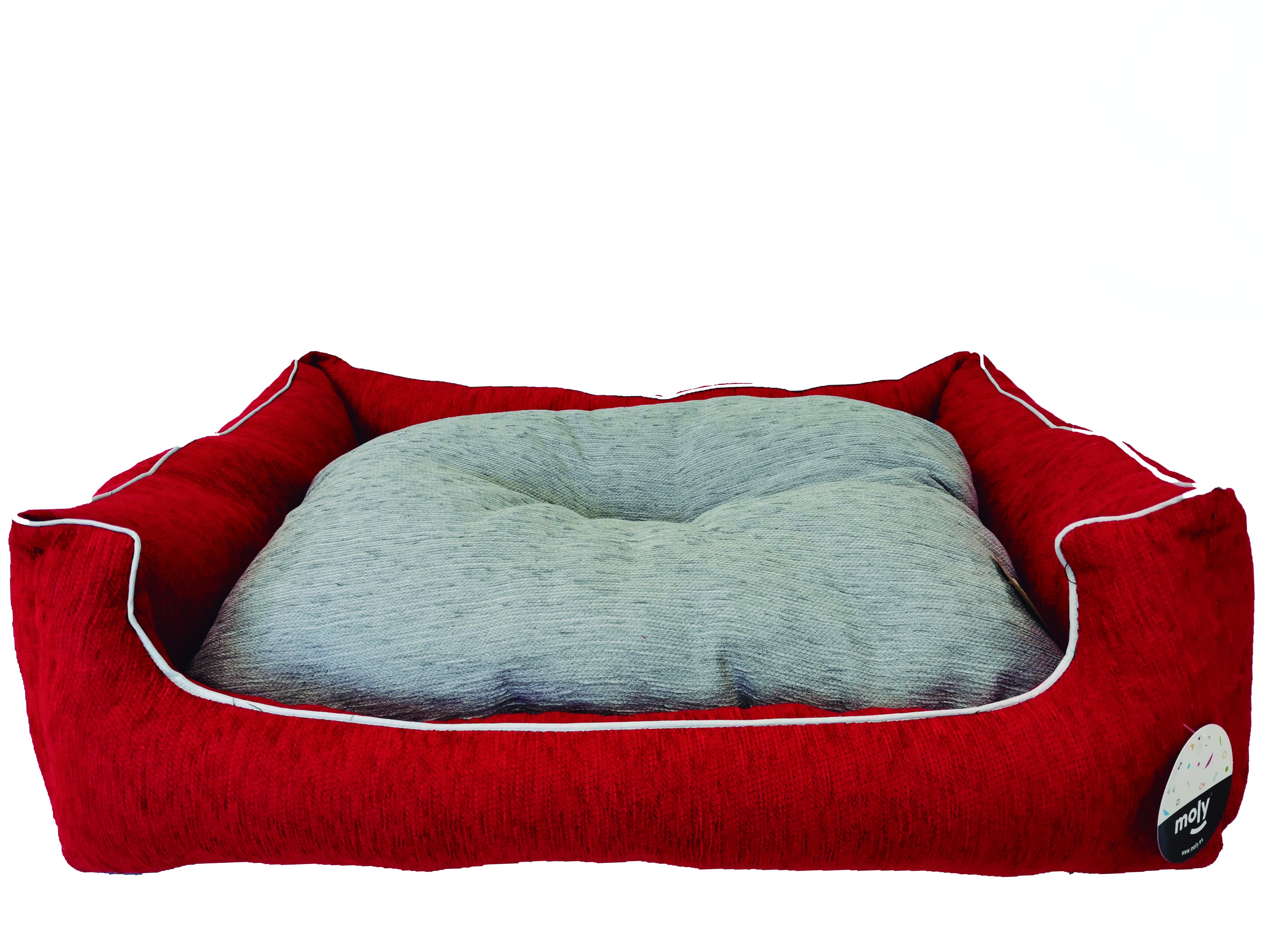 CUNA RECT. CHENILLA ROJA T-4 87*70*24