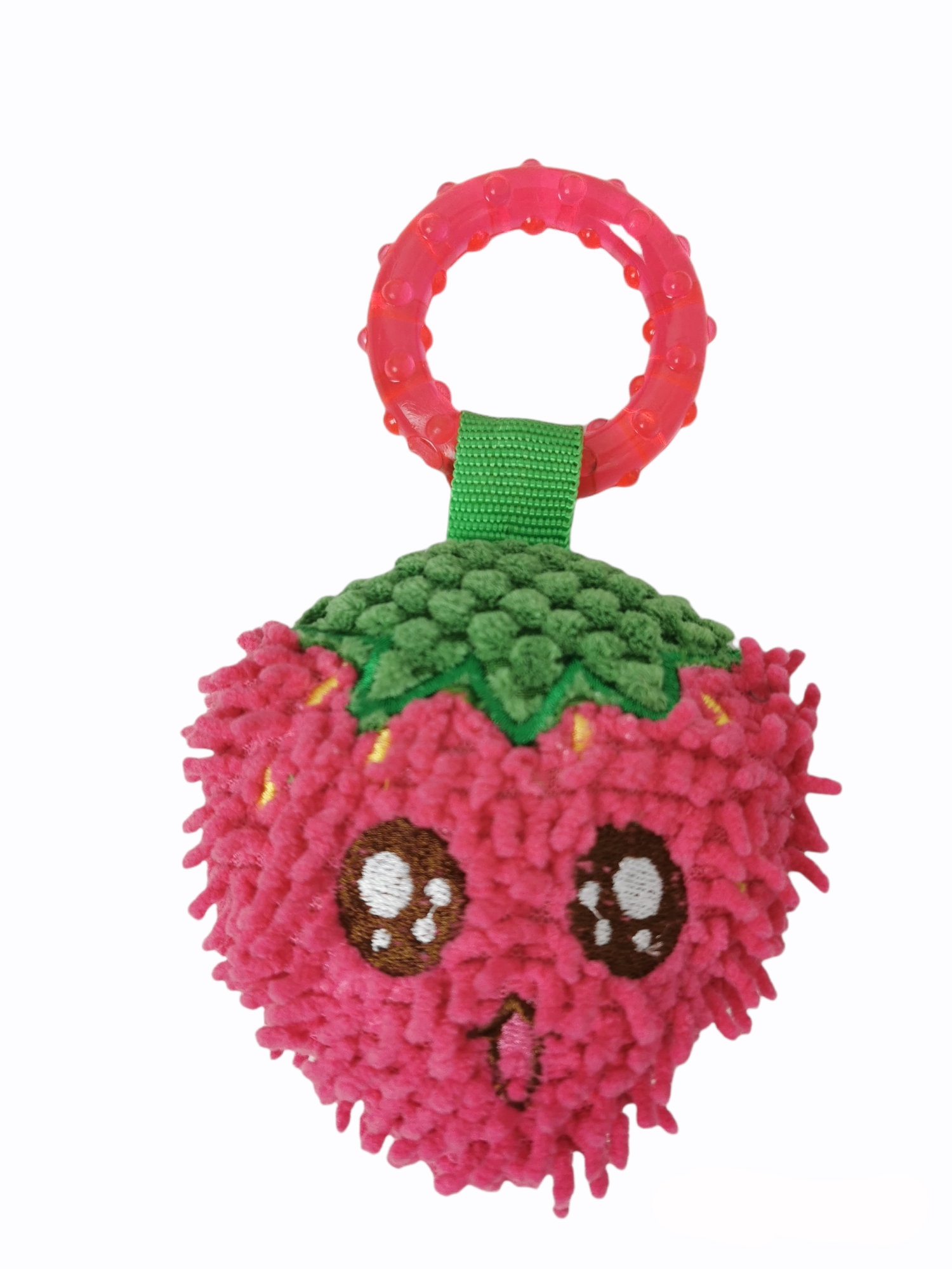 JUGUETE MORDEDOR PELUCHE FRESA 18 CM