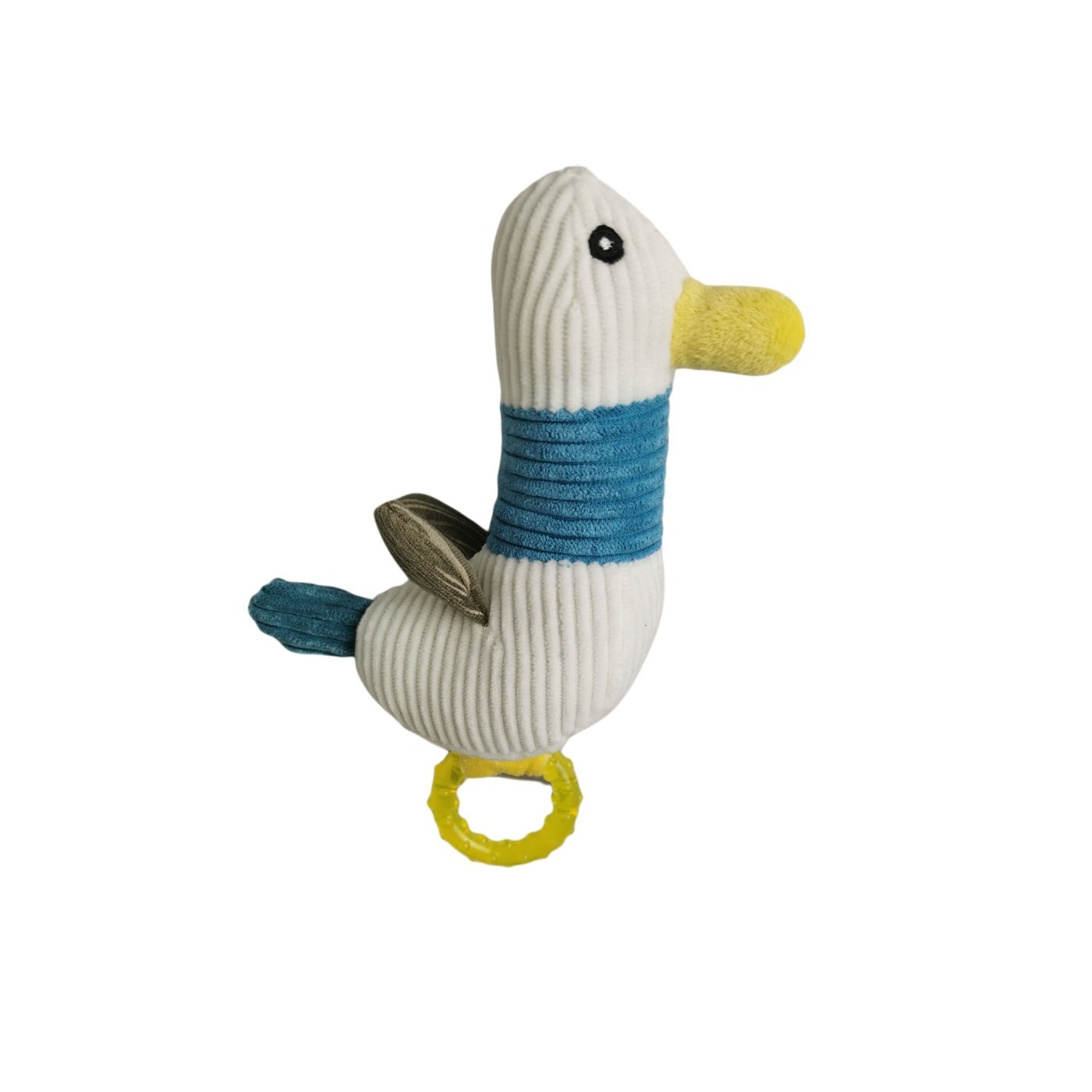 PELUCHE PARA PERRO C/MORDEDRO SILICONA DUCK 22 CM