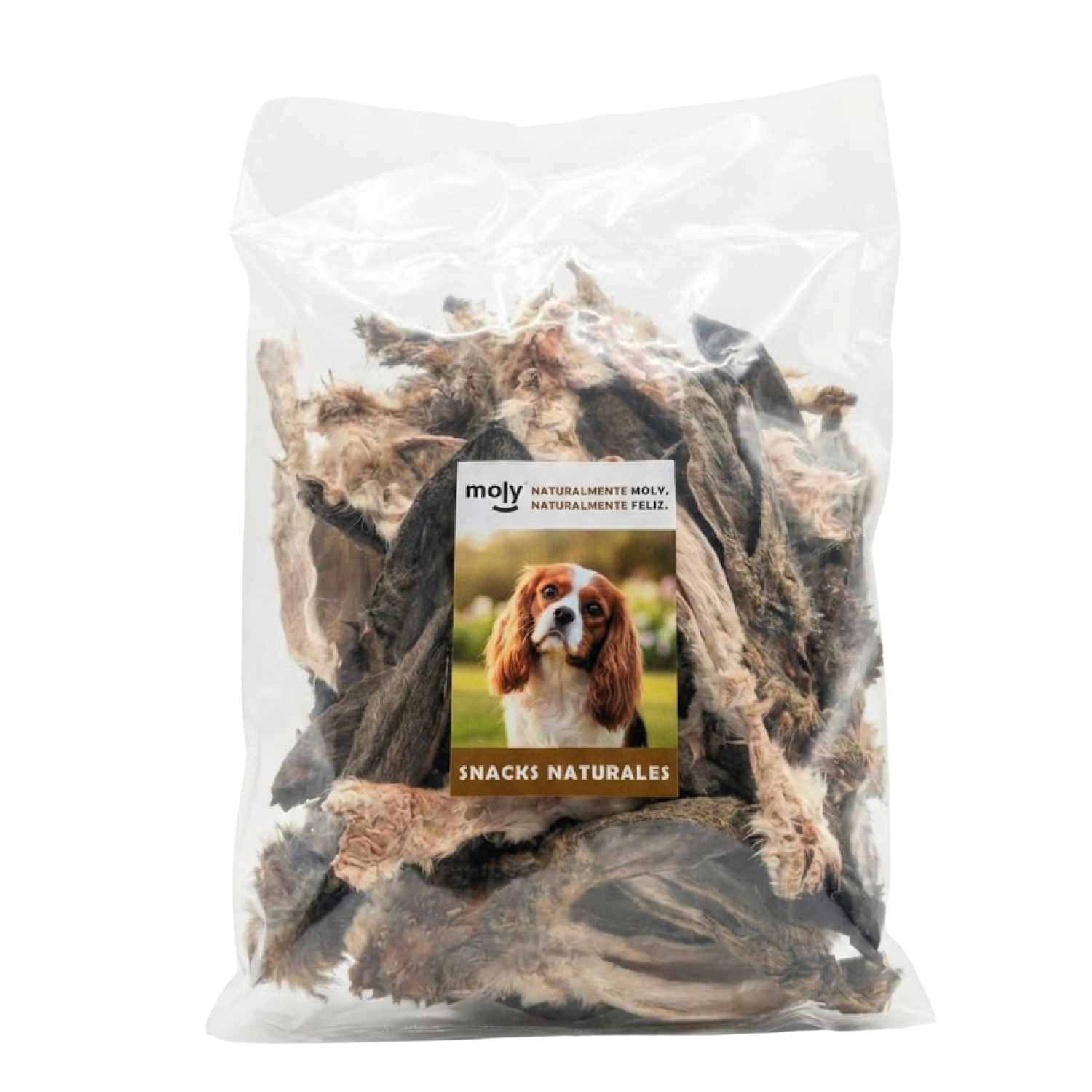 GRANEL OREJAS CONEJO CON PELO 500 GR