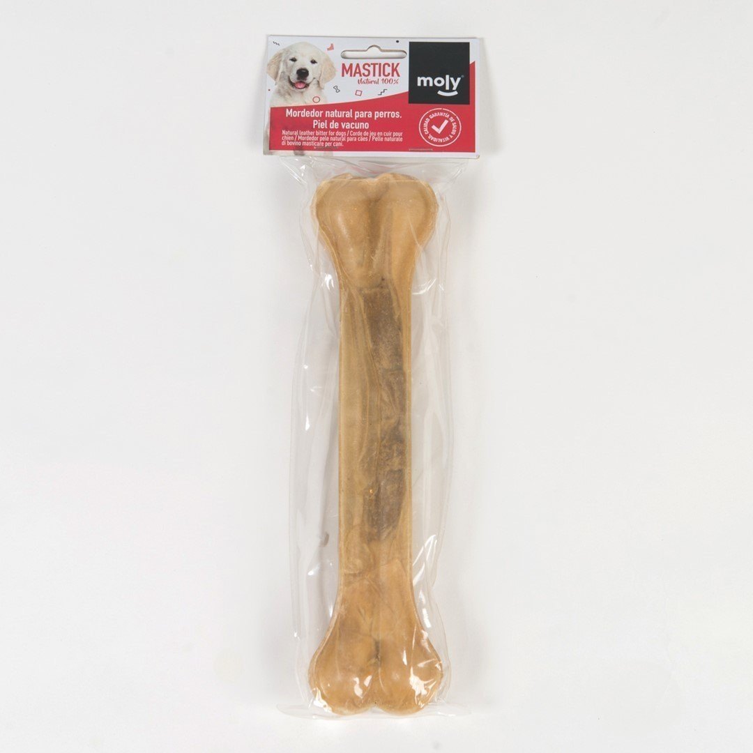 Hueso Prensado 32 cm Moly | Masticación Duradera y 100% Natural para Perros Medianamente Grandes