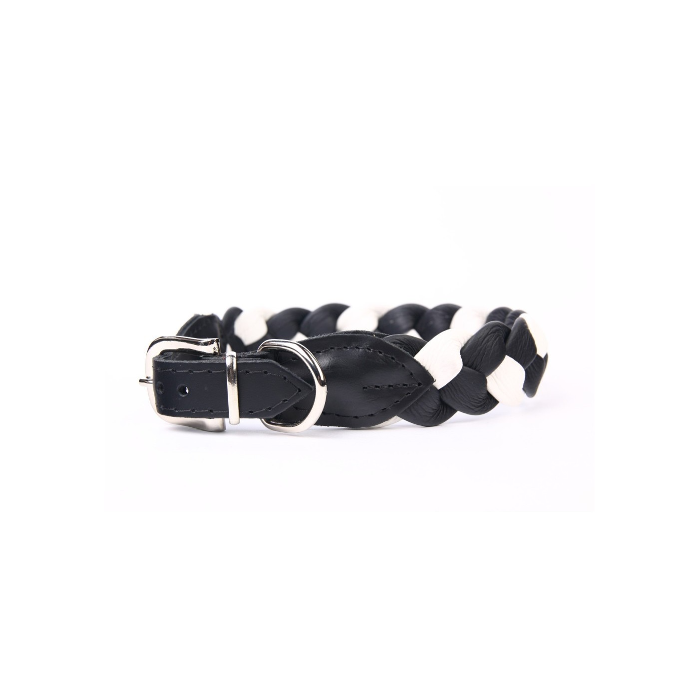 COLLAR PIEL LUXURY TRENZADO 50 CM