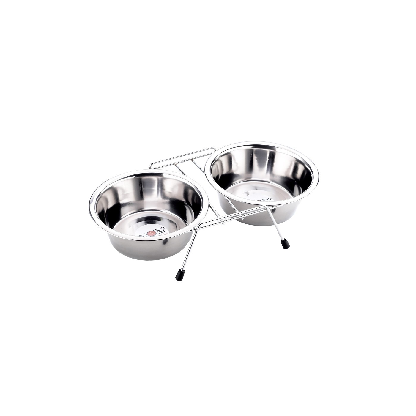 COMEDERO DOBLE 21cm C/SOPORTE 2 X 1,60 l